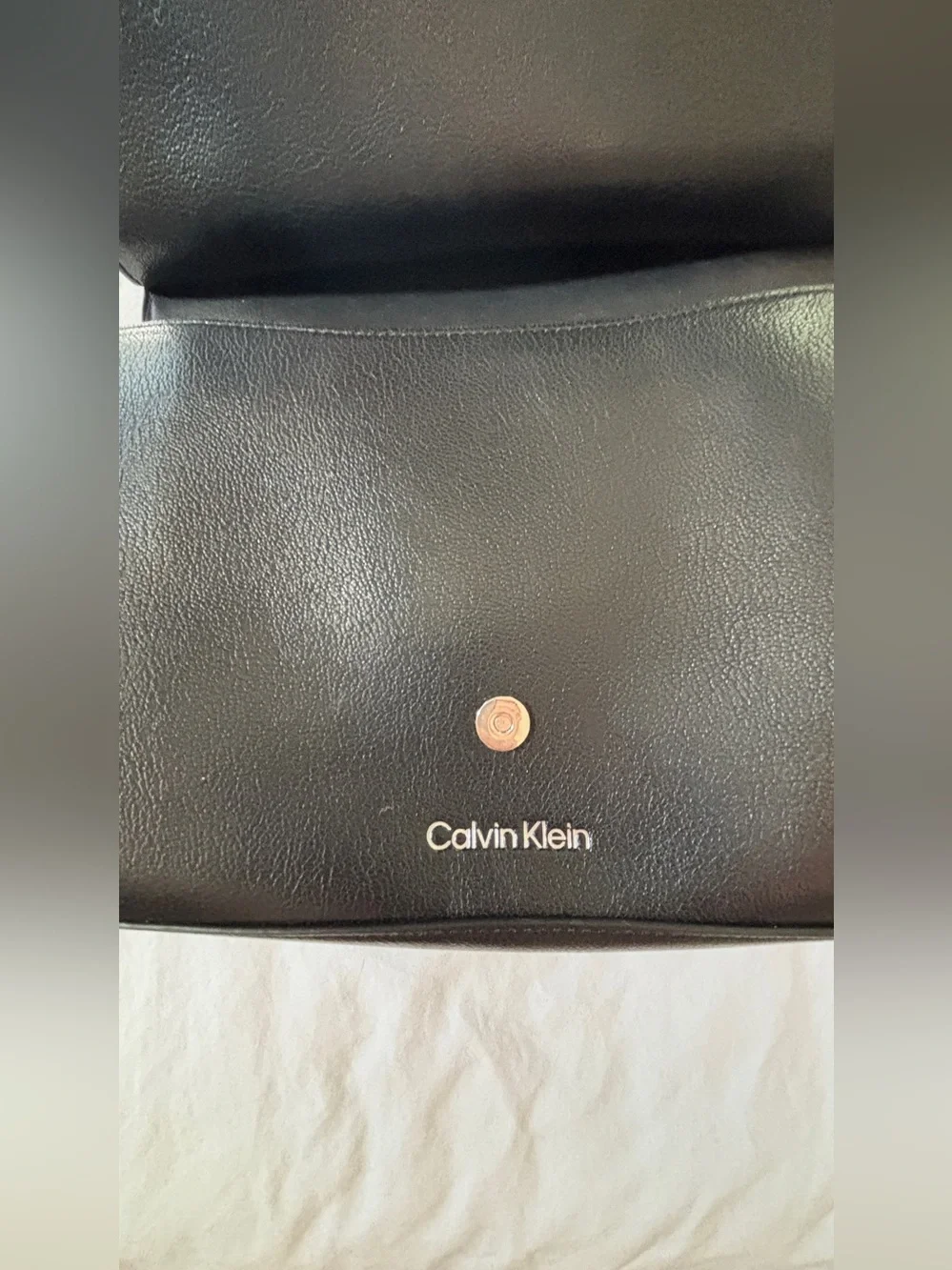 Calvin Klein Black Crossbody Bag Triple Compartment Adjustable Strap